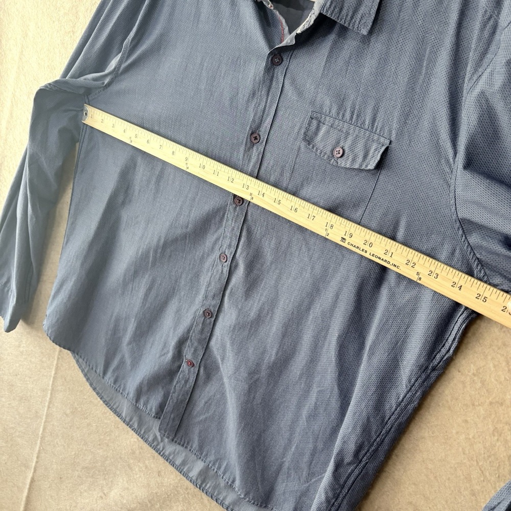 International Report Long Sleeve Shirt Mens‎ Sz XXL Blue Geometric Pocket - Picture 8 of 8